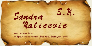 Sandra Maličević vizit kartica